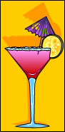 A pink cocktail