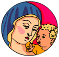 A woman, with bags under her eyes, holding a crying child.