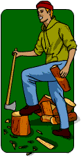 Picture of contented lumberjacker