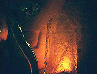 Runes in the Icehotel.