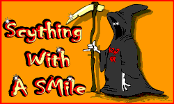 Scything with a smile!