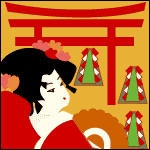 A geisha girl in all her finery