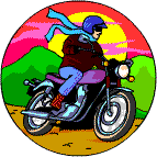 Riding a motorbike