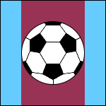 A football against the West Ham colours