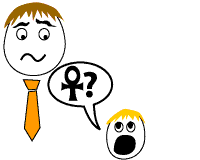 Animated picture of a child asking an adult awkward questions
