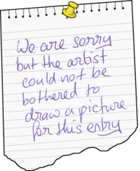 A note of apology for the lack of graphic on this entry.