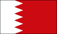 The flag of Bahrain.
