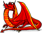 A red western dragon