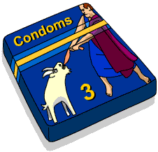 A Packet of three condoms