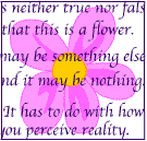 A picture of a flower with text