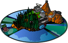 The fantasy landscape of Myst Island