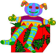  A home-made teddy in a Christmas box