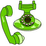 A green telephone
