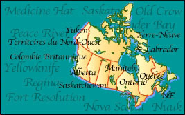 A map of Canada