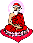 Buddhist-style good karma love Santa.