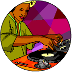 DJ mixing on the turntable