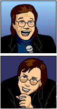 Two pictures of the late, great Bill Hicks.