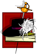 A sword, a book, and a rather dashing hat