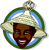 A smiling person wearing a Basotho hat.
