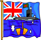 Submarine on Australian flag