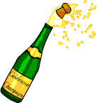 A bottle of Champagne popping
