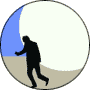 A silhouette of the Prisoner against that dreaded White Ball