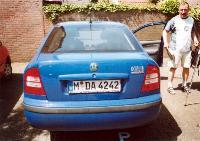 Bossel's Goo Blue car with the neat number plate