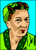 The legendary Hilda Ogden, star of Coronation Street.