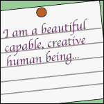 A written self-affirmation.