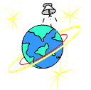 Satellite orbiting planet