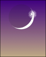 A crescent moon