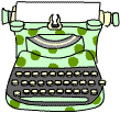 A polka-dot typewriter
