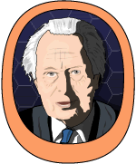 Piet Hein, in Superellipse with Hex background