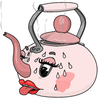 A hot<br/>
teapot