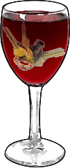 Car keys in a wine glass