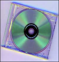 A CD in a clear case.
