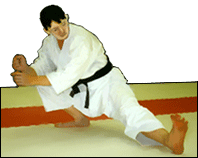A man practicing karate.