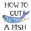 An animation showing the process of how to gut a fish