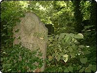 A tombstone in Abney Park cemetery