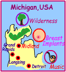 Map of Midland, Michigan