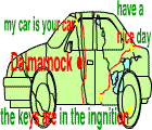 Map of Dalmarnock, Scotland, on a car