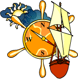 A sailing ship, a compass, <br/>
a cloud and the sun - what Explorers use. Explorers are Historical <br/>
Figures. A tentative link, but hey - YOU find a better <br/>
picture!