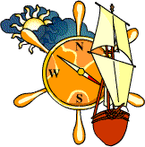 A <br/>
sailing ship, a compass, a cloud and the sun - what Explorers use. <br/>
Explorers are Historical Figures. A tentative link, but hey - YOU <br/>
find a better picture!