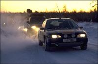 Cars setting off in the morning light