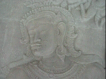 Detail from the 'Churning of the Ocean of Milk', bas relief at Angkor Wat