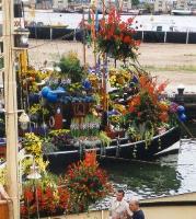 Sail2000, Amsterdam. The tugs really went to town in the flower department.