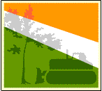 Tractor clearing woods; tri-colour design