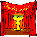 A stage and a goblet